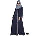 Front open abaya- Blue  Front open abaya- Blue